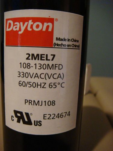 Chiropractic Zenith II Capacitor 108-130MFD Dayton 2MEL7