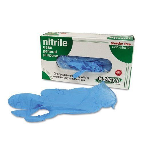 Boardwalk 380S Disposable General-purpose Nitrile Gloves, Small, Blue, 100/box