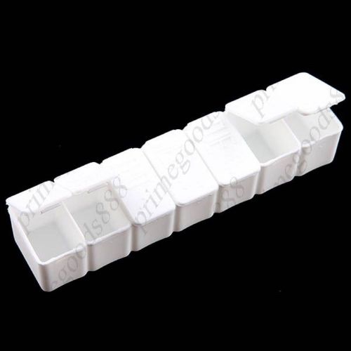 Portable 7 day Drug Case Medicine Organizer Week Pill Box Health Care White