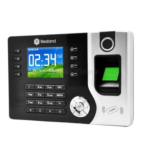 Fingerprint time attendance clock employee payroll recorder realand ac120 a37 for sale