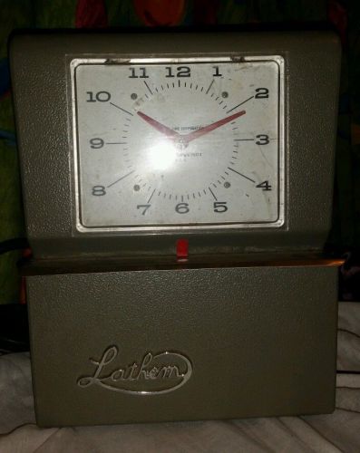 LATHEM HEAVY DUTY EMPLOYEE TIME CLOCK NO KEY