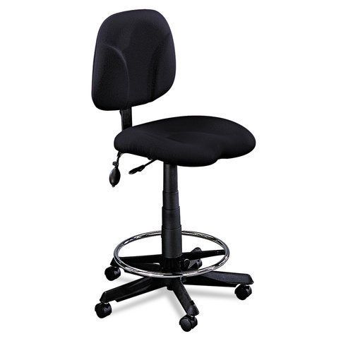 Mayline MLN4005AG2113 Comfort Series Adjustable Swivel Task Stool Black Fabric i