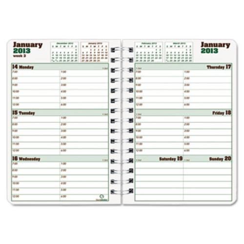 Rediform C21541T Blueline Duraglobe Weekly Planner, Hard Cover, 8 X 5, Black,