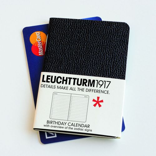 Leuchtturm 1917 mini credit card size birthday calendar