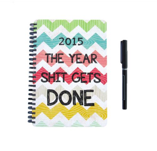 Daily Planner 2015 The Year $hit Gets Done - Chevron College Organizer Agenda