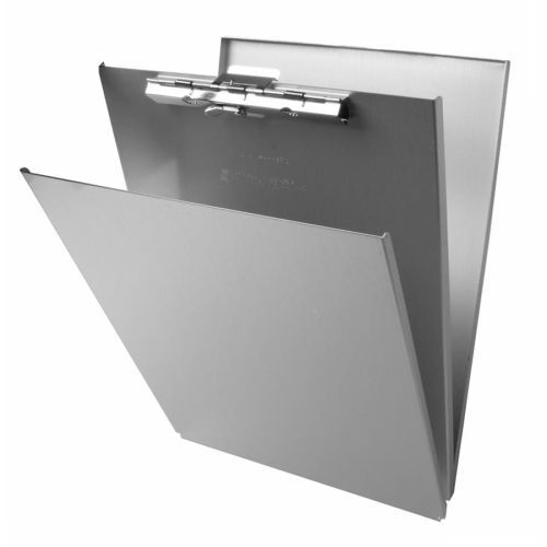 Saunders Storage Clipboard - 1.50&#034; Cap - Top Opening - 8.5&#034;x12&#034; - Aluminum