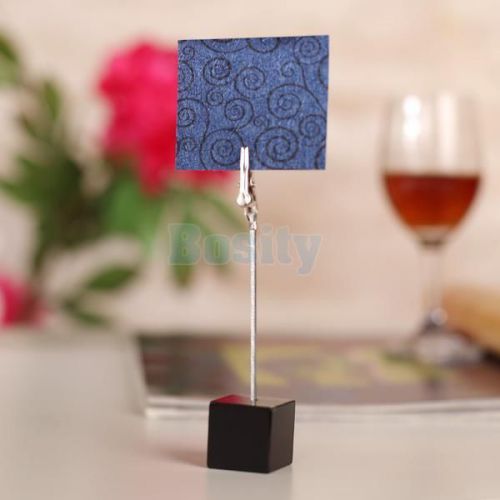 Stainless steel cube wire memo paper note place card photo picture clip holder for sale