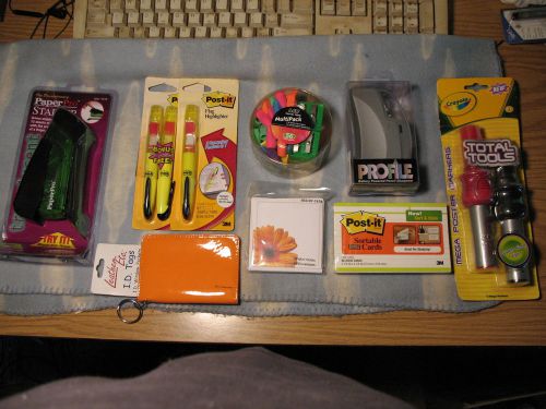 MIXED OFFICE SUPPLIES SCHOOL WHOLESALE STAPLER SHARPENER MISC RESALE ITEMS LQQK