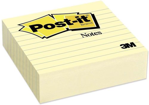 Adhesive notes 4 x 4 canary yellow lined sheets/pad pad/pack 675-yl for sale