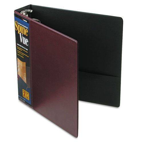 Spine Vue Locking Round Ring Binder, 2&#034;, Maroon