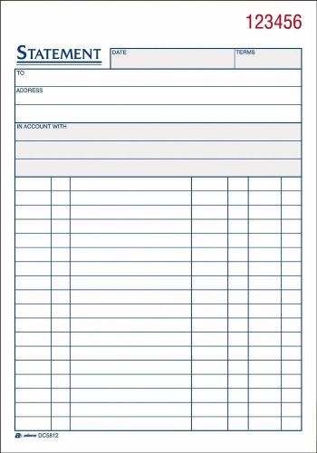 Statement Books Carbonless 5.56 X 8.44 White Canary Part Sets Dc5812-3