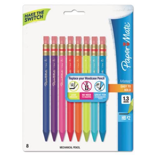 Sanford 1862168 Mates Mechanical Pencils, 1.3 Mm, Assorted, 8/pk