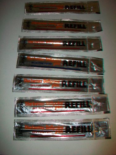 Lot of 7 Sealed PILOT Red Fine Point Ballpoint Pen Refills