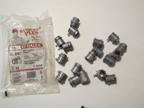 Lot of 17 Halex 3/4&#034; Set Screw Connector