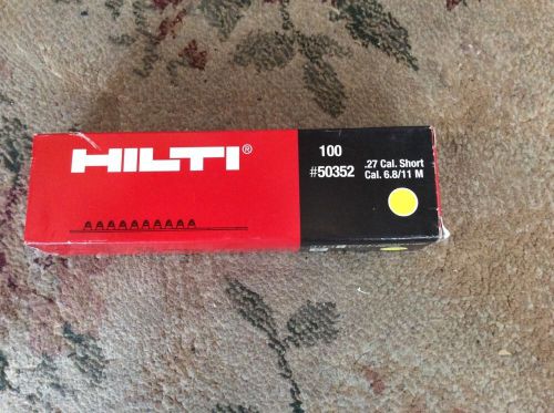 HILTI 50352 .27 CAL. SHORT CAL. 6.8/11 M 100 PCS YELLOW BOOSTER SHOT NIB