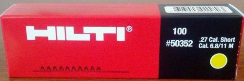 NEW HILTI 50352 .27 CAL. SHORT CAL. 6.8/11 M 100 PCS YELLOW BOOSTER SHOT NIB