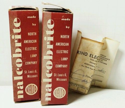 New Old Stock Nalco Nalcobrite Decorative Tungsten Candelabra Bulbs 40W 120V USA