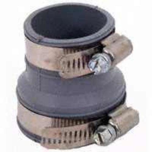 2X1-1/2 Drain Trap Connector FERNCO, INC. Rubber Flex Fittings PDTC215 Gray