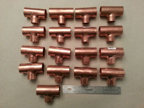 17 1&#034; x 3/4&#034; x 1&#034;  copper t tee for sale