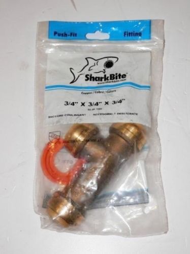 Sharkbite slip tee fitting, push-fit, 3/4 x 3/4 x 3/4 u3370a for sale