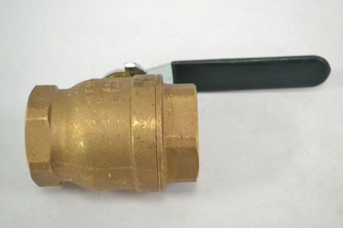 NEW JENKINS BRS125G 600WOG 2 WAY BRASS THREADED 1-1/2 IN BALL VALVE B330423