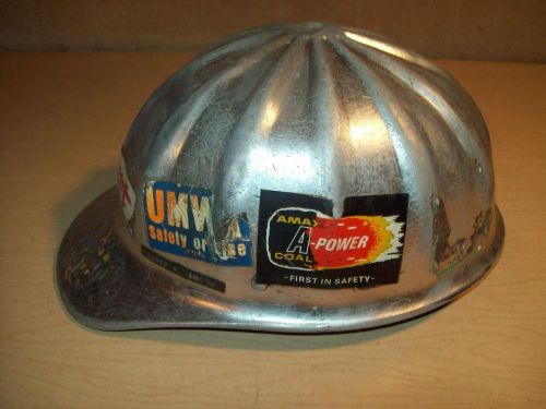 Vintage~used~miner&#039;s~aluminum~hard hat~superlite~fibre metal usa~ for sale