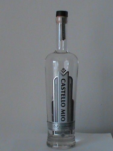 CASTELLO MIO SAMBUCA liquor Italy empty clear glass bottle 750 ml w cap collect