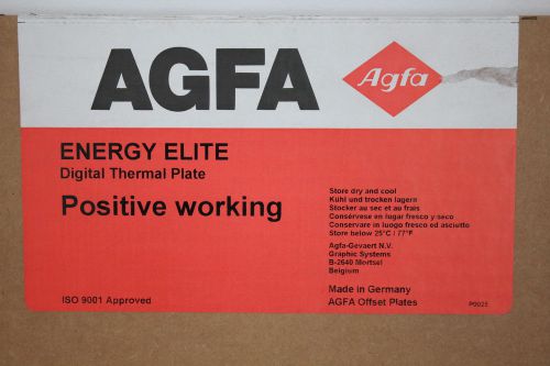 Agfa energy elite digital thermal plate positive 11 3/4x18 1/16x0.006&#034; p64uv003 for sale