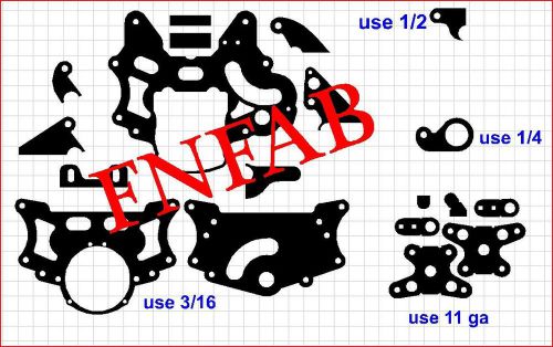 Enclosed motorcycle kit landing gear plans, CNC dxf format cutting file