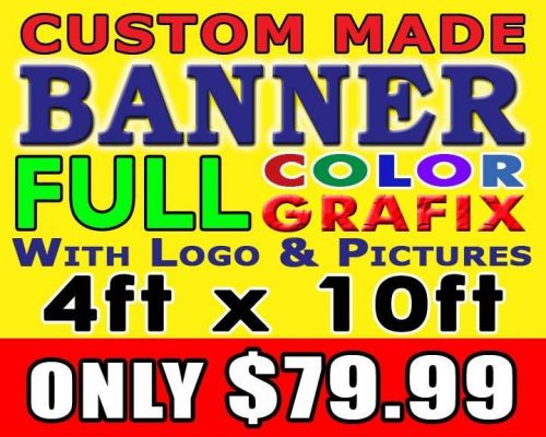 4ft x 10ft full color custom made banner for sale