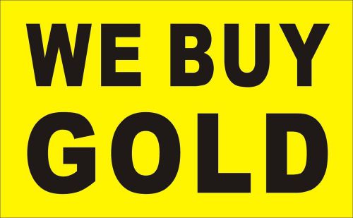 3ftX4.5ft WE BUY GOLD Banner Sign