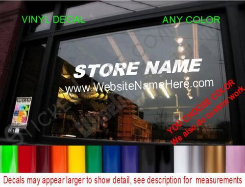 STORE NAME CUSTOM WINDOW DECAL BUSINESS SHOP Storefront VINYL DOOR SIGN COMPANY