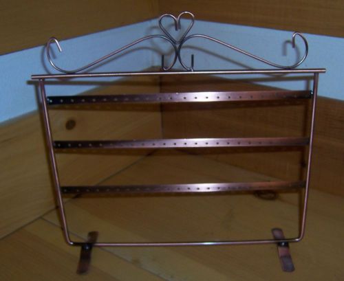 69 HOLE METAL JEWELRY EARRINGS DISPLAY RACK STAND HOLDER COPPERTONE