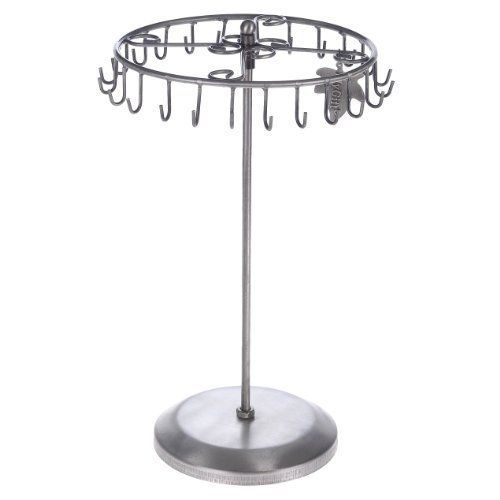 Silver Rotating Necklace Holder Bracelet Stand / Jewelry Organizer / Jewelry Tre