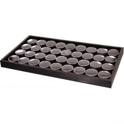 36 Black Foam Gem Jars &amp; Stackable Display Tray