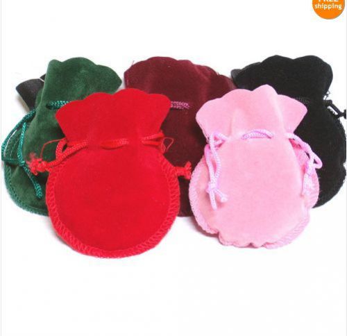 wholesale multicolor 100pcs 2.5&#034;x 3&#034; velvet jewelry gift pouch