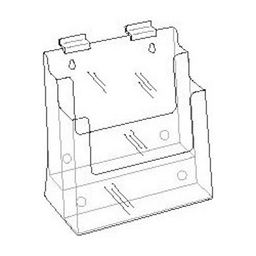 8.5x11 Two Tier Clear Acrylic Slatwall Brochure Holder   Lot of 8   DS-LHF-Z82-8