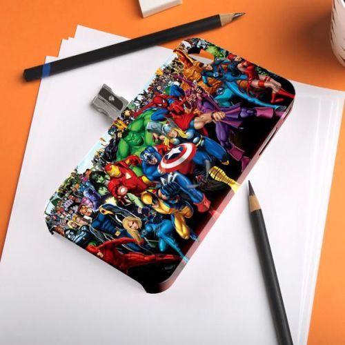 Superheroes All Character Marvel Comic iPhone A108 Samsung Galaxy Case