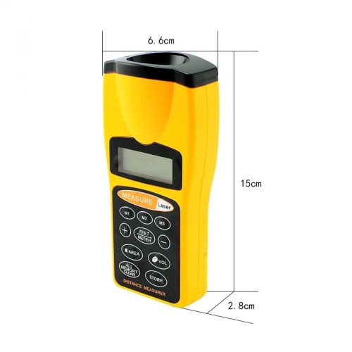 2014 New LCD Ultrasonic Laser Point Distance Measure Meter Range Measurer CA A+