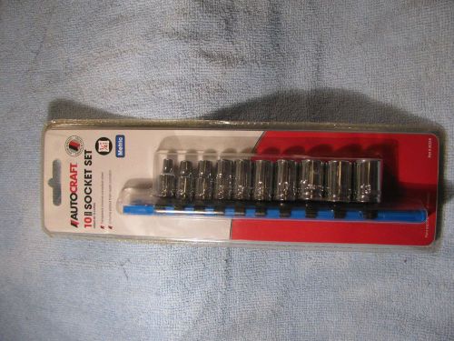 AUTOCRAFT 10 PC 1/4 IN DRIVE METRIC SOCKET SET