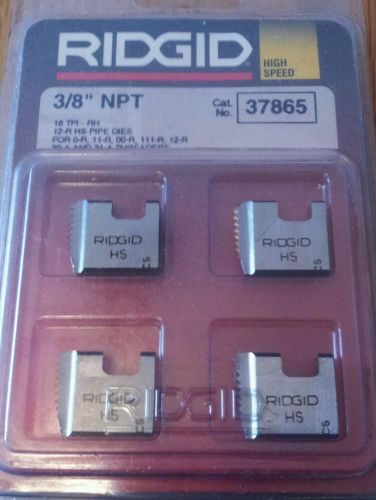 Ridgid 37865 3/8&#034; NPT 12-R pipe threader dies High Speed New