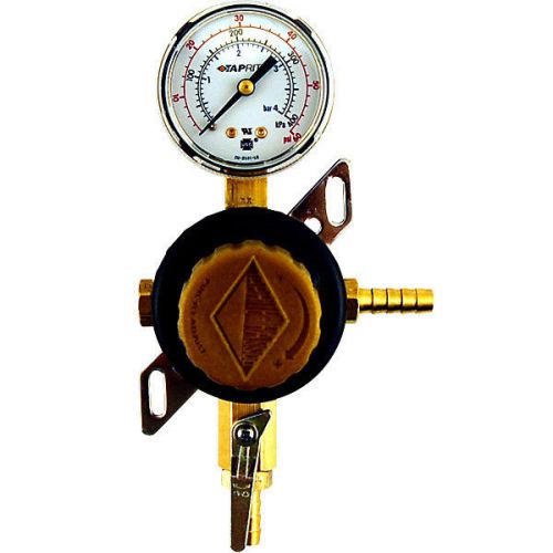 1-Way Secondary Air Regulator - Polycarbonate Bonnet - 1 Hose Barbs - CO2 Equip.