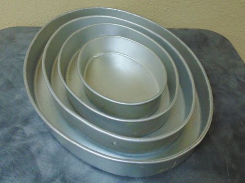 Oval cake pan set oval shaped pans baking molds 2&#034; deep cake pans for sale