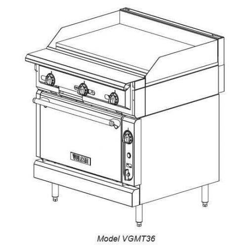 Vulcan vgmt36b v series heavy duty range for sale