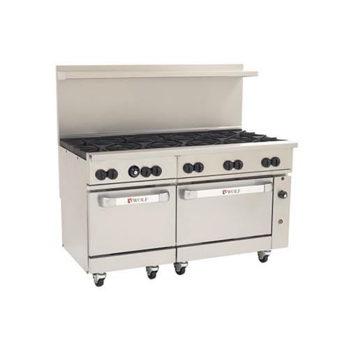 Wolf c60-ss-10b challenger xl restaurant range 60&#034; gas (10) 30000 btu burner for sale