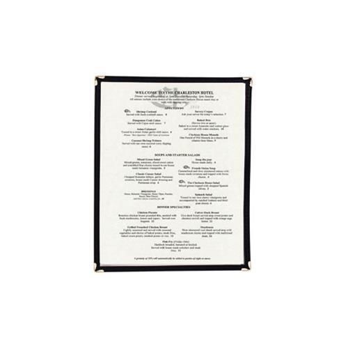 Update MCV-1BK Menu Cover 9.25&#034;x12&#034; single transparent plastic front/back