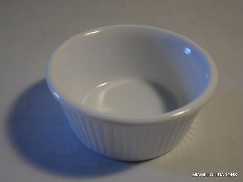 Lot of 48 4oz fluted shallow ramekin carlisle s289-02  white 4 doz bpa free for sale