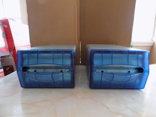 (2) countertop full fold napkin dispenser georgia pacific easy nap - used for sale