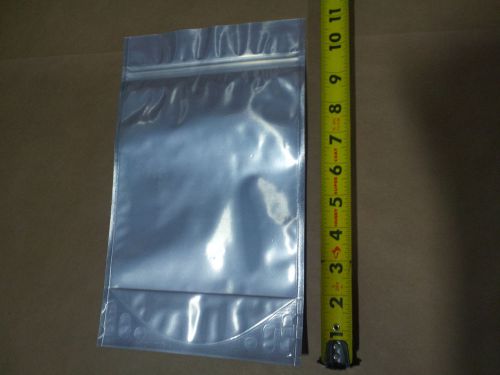 Bag pouch clear/silver zip lock foil stand up 25pcs of 7&#034; x 11&#034; medium capacity for sale