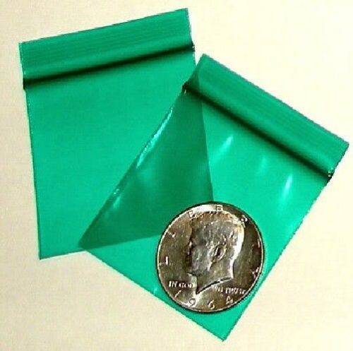 200 mini ziplock bags green 2 x 2&#034;  apple reclosable baggies 2020 for sale